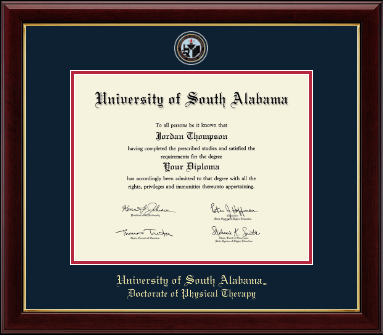 University of South Alabama diploma frame - Masterpiece Medallion Diploma Frame in Gallery