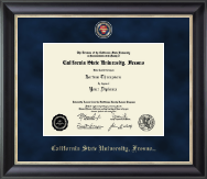 California State University Fresno Regal Edition Diploma Frame in Noir