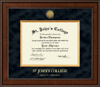 St. John's College-Annapolis diploma frame - Presidential Gold Engraved Diploma Frame in Madison