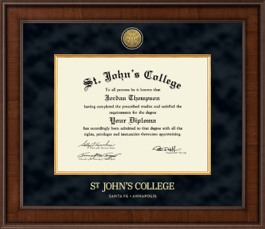 St. John's College-Annapolis diploma frame - Presidential Gold Engraved Diploma Frame in Madison