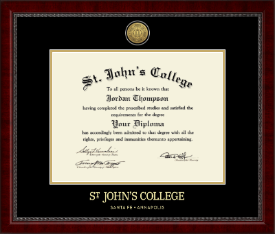 St. John's College-Santa Fe diploma frame - Gold Engraved Medallion Diploma Frame in Sutton