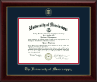 The University of Mississippi diploma frame - Gold Embossed Diploma Frame in Gallery