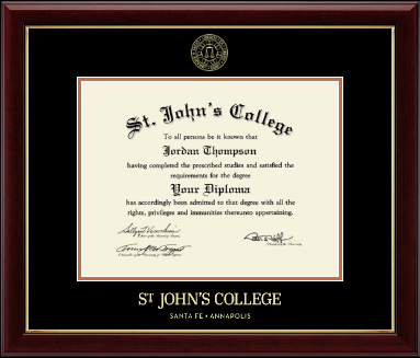 St. John's College-Santa Fe diploma frame - Gold Embossed Diploma Frame in Gallery