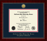 California State University Fresno Gold Engraved Medallion Diploma Frame in Sutton