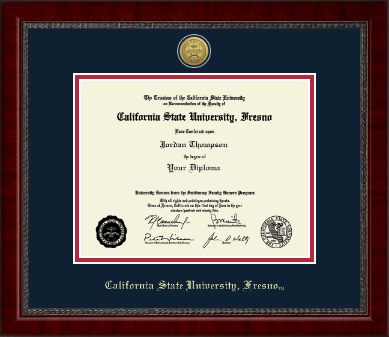 California State University Fresno diploma frame - Gold Engraved Medallion Diploma Frame in Sutton