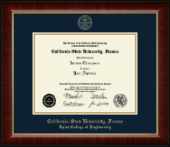 California State University Fresno Gold Embossed Diploma Frame in Murano