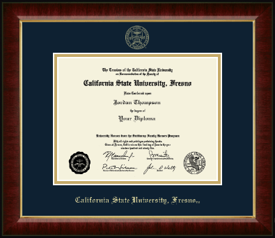 California State University Fresno diploma frame - Gold Embossed Diploma Frame in Murano