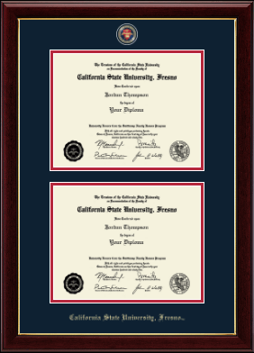 California State University Fresno diploma frame - Masterpiece Medallion Double Diploma Frame in Gallery