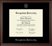 Georgetown University Silver Embossed Diploma Frame in Studio