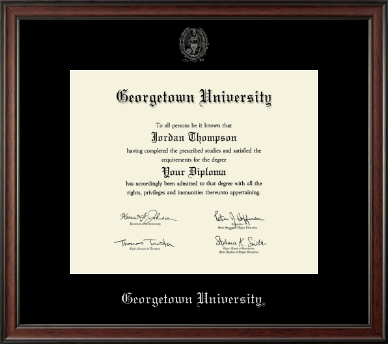 Georgetown University diploma frame - Silver Embossed Diploma Frame in Studio