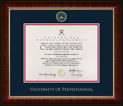 University of Pennsylvania certificate frame - Gold Embossed Certificate Frame in Murano