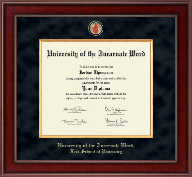 University of the Incarnate Word diploma frame - Presidential Masterpiece Diploma Frame in Jefferson