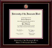 University of the Incarnate Word diploma frame - Masterpiece Medallion Diploma Frame in Gallery