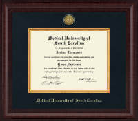 Medical University of South Carolina Presidential Gold Engraved Diploma Frame in Premier
