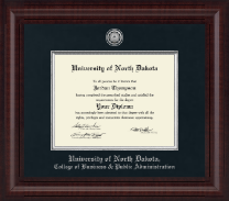 University of North Dakota diploma frame - Presidential Silver Engraved Diploma Frame in Premier