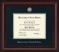 University of North Dakota diploma frame - Presidential Silver Engraved Diploma Frame in Premier