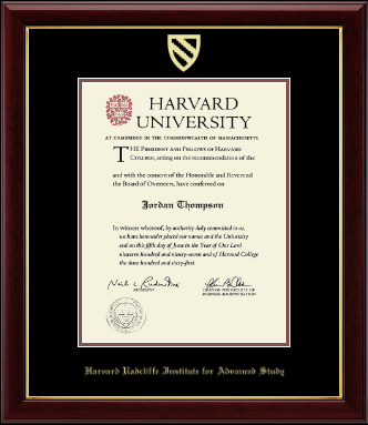 Harvard University diploma frame - Gold Embossed Diploma Frame in Gallery