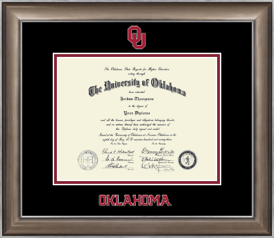 The University of Oklahoma diploma frame - Dimensions Diploma Frame in Easton