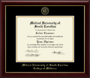 Medical University of South Carolina diploma frame - Gold Embossed Diploma Frame in Gallery