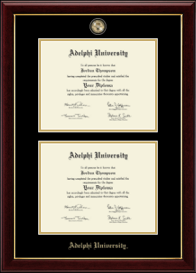 Adelphi University diploma frame - Masterpiece Medallion Double Diploma Frame in Gallery