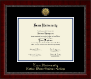 Kean University diploma frame - Gold Engraved Medallion Diploma Frame in Sutton