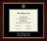 Kean University diploma frame - Gold Embossed Diploma Frame in Murano