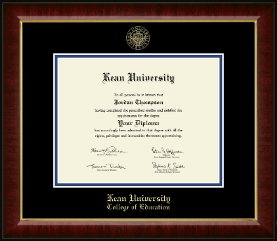 Kean University diploma frame - Gold Embossed Diploma Frame in Murano