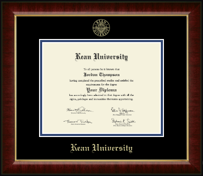 Kean University diploma frame - Gold Embossed Diploma Frame in Murano