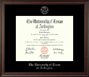 The University of Texas at Arlington diploma frame - Silver Embossed Diploma Frame in Studio