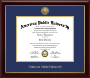 American Public University diploma frame - Gold Engraved Medallion Diploma Frame in Gallery