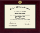 Culver Academies diploma frame - Century Gold Engraved Diploma Frame in Cordova