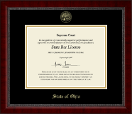 State of Ohio Gold Embossed Certificate Frame Sutton in Sutton