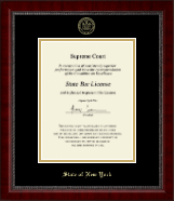 State of New York Gold Embossed Certificate Frame in Sutton