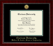 Clarkson University diploma frame - Gold Engraved Medallion Diploma Frame in Sutton