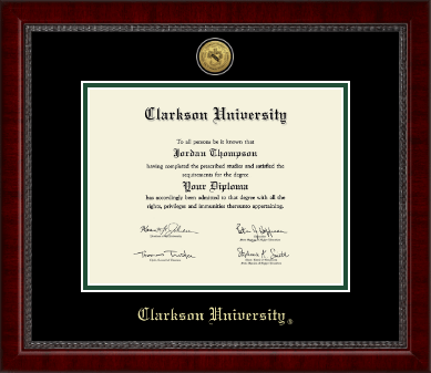 Clarkson University diploma frame - Gold Engraved Medallion Diploma Frame in Sutton