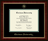 Clarkson University Gold Embossed Diploma Frame in Murano