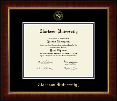 Clarkson University diploma frame - Gold Embossed Diploma Frame in Murano