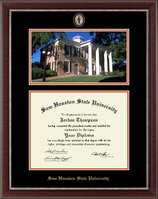 Sam Houston State University diploma frame - Campus Scene Masterpiece Diploma Frame in Chateau