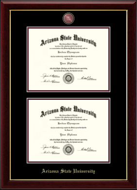 Arizona State University diploma frame - Masterpiece Medallion Double Diploma Frame in Gallery