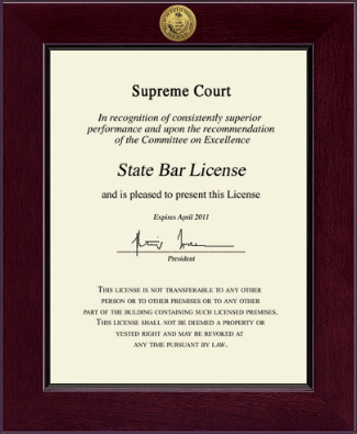 Commonwealth of Pennsylvania certificate frame - Century Gold Engraved Certificate Frame in Cordova