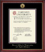 Harvard University Gold Engraved Medallion Diploma Frame in Kensington Gold