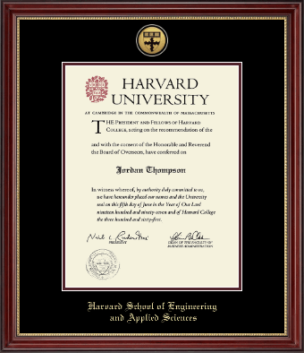 Harvard University diploma frame - Gold Engraved Medallion Diploma Frame in Kensington Gold