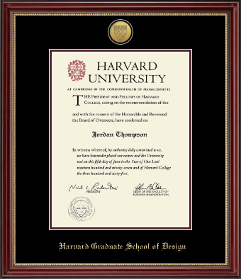 Harvard University diploma frame - Gold Engraved Medallion Diploma Frame in Kensington Gold