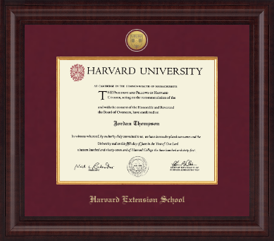 Harvard University diploma frame - Presidential Gold Engraved Diploma Frame in Premier