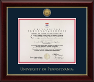 University of Pennsylvania certificate frame - Gold Engraved Medallion Certificate Frame in Gallery