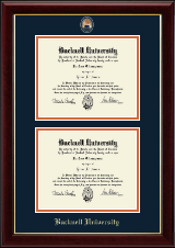 Bucknell University diploma frame - Masterpiece Medallion Double Diploma Frame in Gallery
