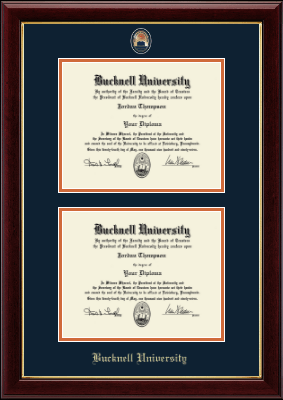 Bucknell University diploma frame - Masterpiece Medallion Double Diploma Frame in Gallery