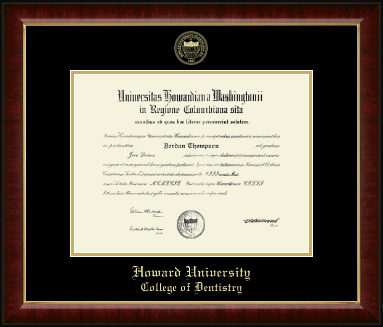 Howard University diploma frame - Gold Embossed Diploma Frame in Murano