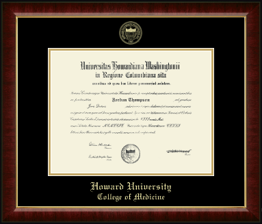 Howard University diploma frame - Gold Embossed Diploma Frame in Murano