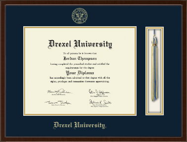 Drexel University diploma frame - Tassel & Cord Diploma Frame in Delta